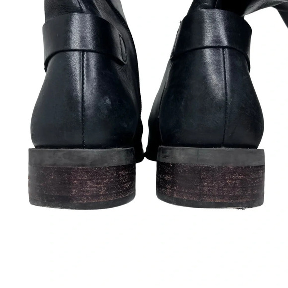 Clarks Gore-Tex Waterproof Black Leather Tall Riding Boot Size 9.5 - Picture 6 of 8